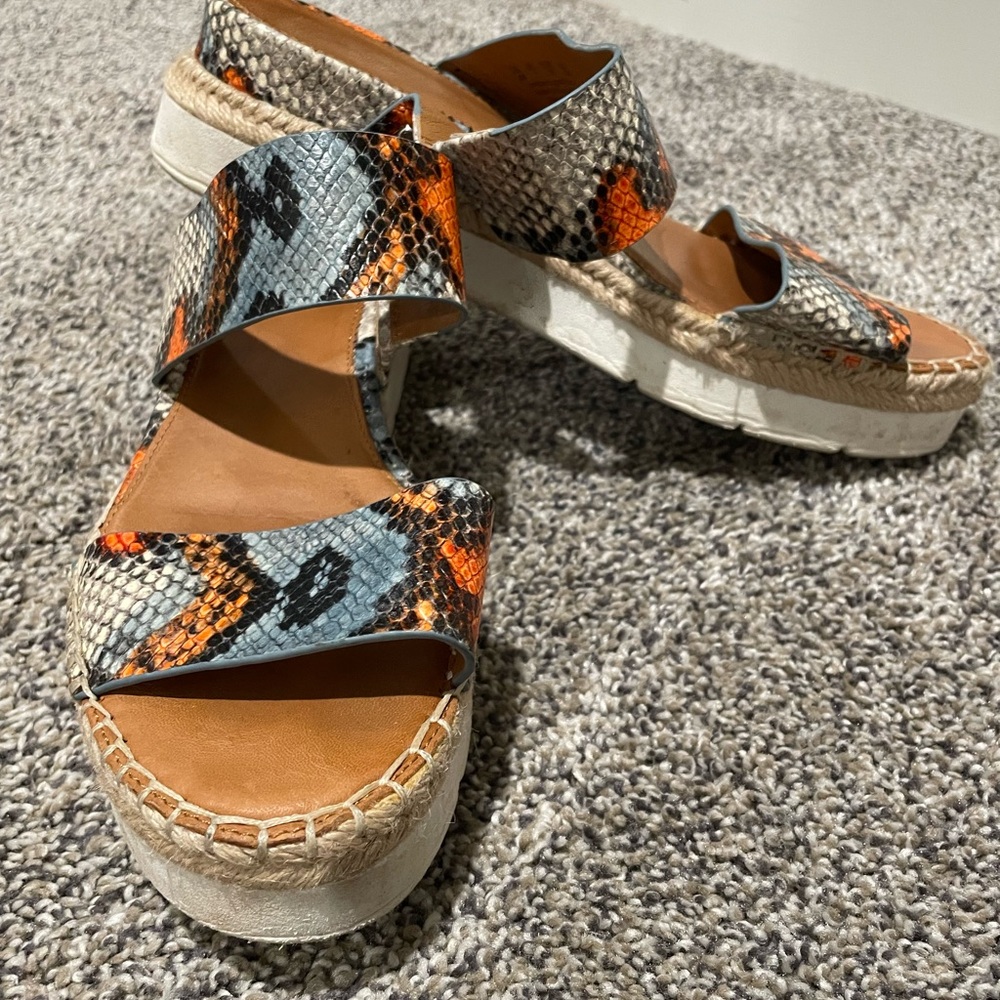 Women's Snakeskin Platform Sandals